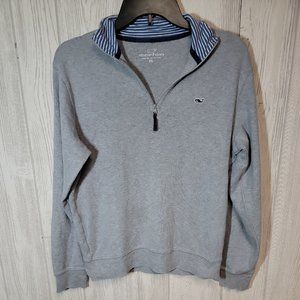 Vineyard Vines Quarter Zip Sweater Size XS Gray RN 134578 Zip Pullover